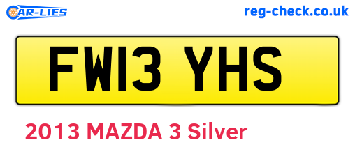 FW13YHS are the vehicle registration plates.