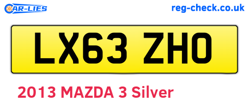 LX63ZHO are the vehicle registration plates.