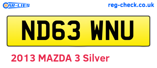 ND63WNU are the vehicle registration plates.