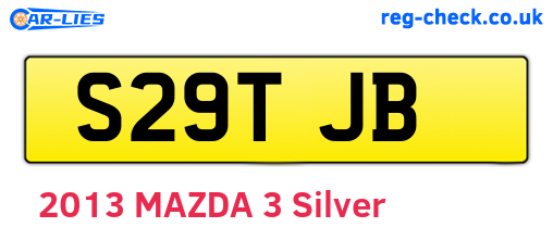 S29TJB are the vehicle registration plates.