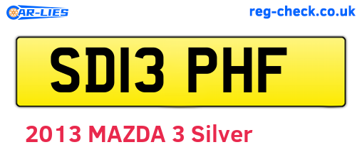 SD13PHF are the vehicle registration plates.