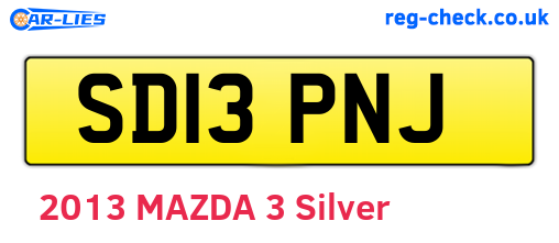 SD13PNJ are the vehicle registration plates.