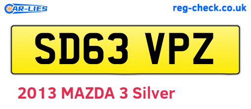 SD63VPZ are the vehicle registration plates.