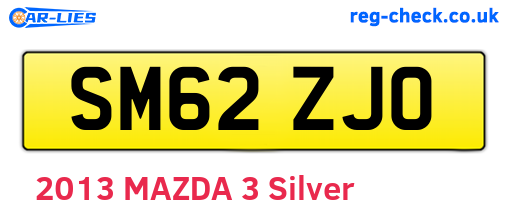 SM62ZJO are the vehicle registration plates.