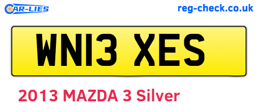 WN13XES are the vehicle registration plates.