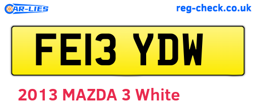 FE13YDW are the vehicle registration plates.