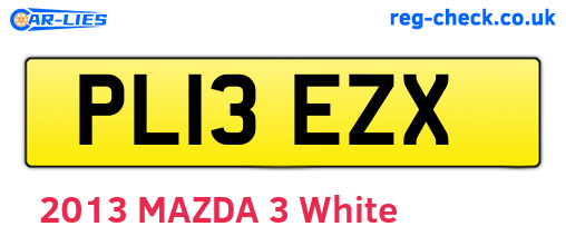 PL13EZX are the vehicle registration plates.