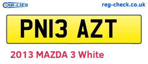 PN13AZT are the vehicle registration plates.