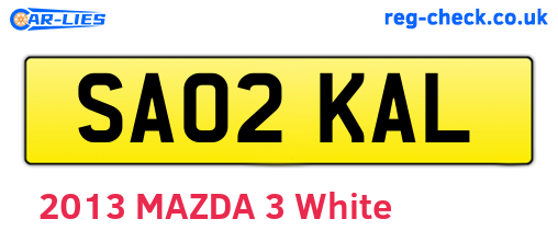 SA02KAL are the vehicle registration plates.