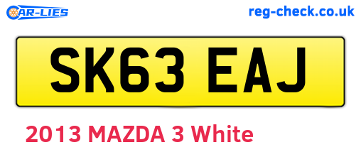 SK63EAJ are the vehicle registration plates.