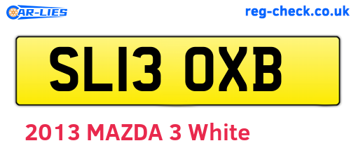 SL13OXB are the vehicle registration plates.