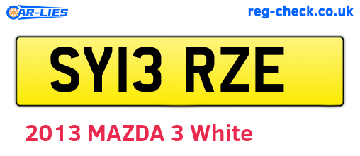 SY13RZE are the vehicle registration plates.