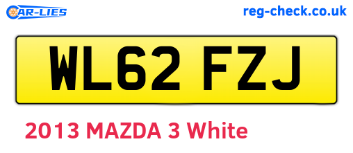 WL62FZJ are the vehicle registration plates.