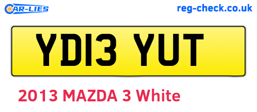 YD13YUT are the vehicle registration plates.
