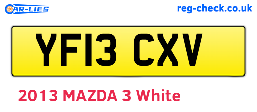 YF13CXV are the vehicle registration plates.