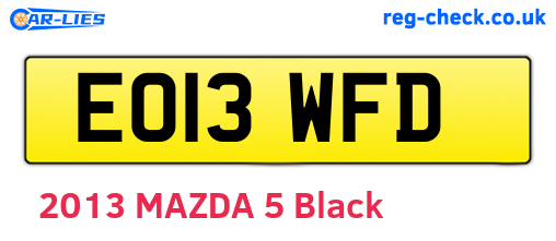 EO13WFD are the vehicle registration plates.