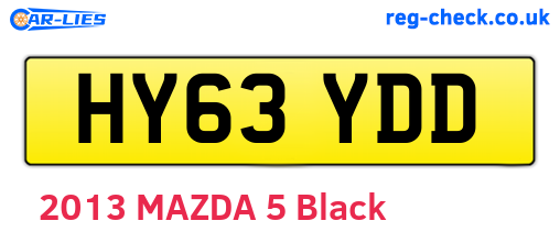 HY63YDD are the vehicle registration plates.