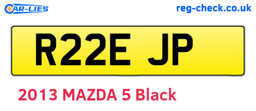 R22EJP are the vehicle registration plates.
