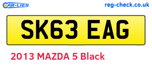 SK63EAG are the vehicle registration plates.