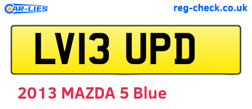 LV13UPD are the vehicle registration plates.
