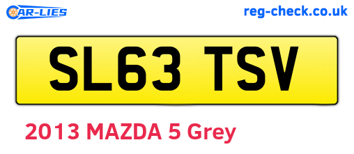 SL63TSV are the vehicle registration plates.