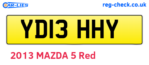 YD13HHY are the vehicle registration plates.