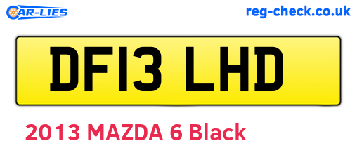 DF13LHD are the vehicle registration plates.