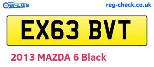 EX63BVT are the vehicle registration plates.