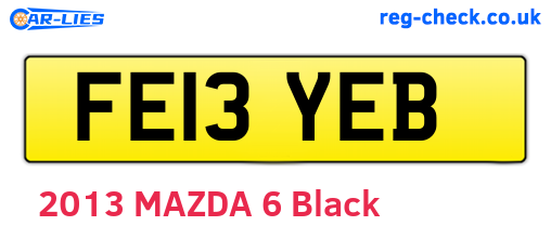 FE13YEB are the vehicle registration plates.