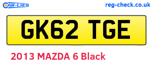 GK62TGE are the vehicle registration plates.