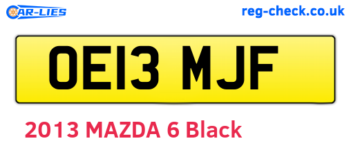 OE13MJF are the vehicle registration plates.