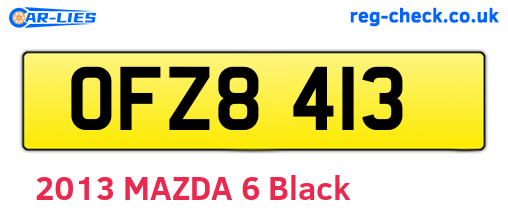 OFZ8413 are the vehicle registration plates.