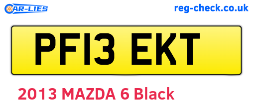 PF13EKT are the vehicle registration plates.