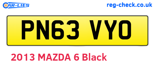 PN63VYO are the vehicle registration plates.