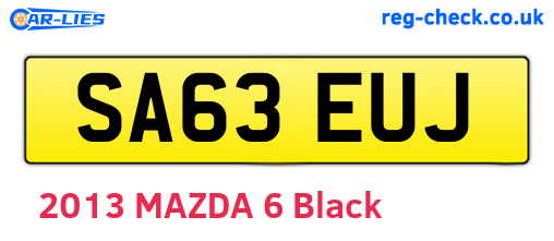 SA63EUJ are the vehicle registration plates.