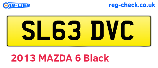 SL63DVC are the vehicle registration plates.