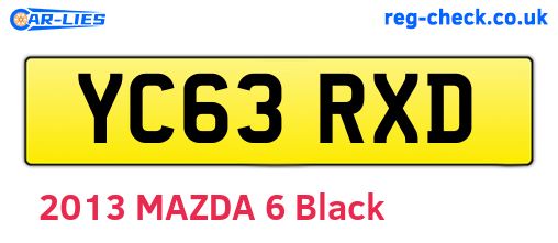 YC63RXD are the vehicle registration plates.