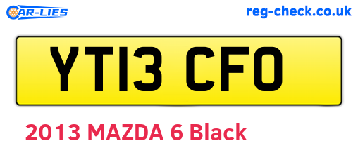 YT13CFO are the vehicle registration plates.
