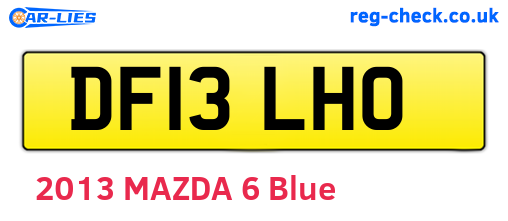 DF13LHO are the vehicle registration plates.
