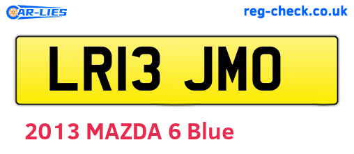 LR13JMO are the vehicle registration plates.