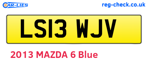 LS13WJV are the vehicle registration plates.