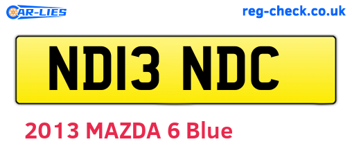 ND13NDC are the vehicle registration plates.