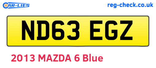 ND63EGZ are the vehicle registration plates.