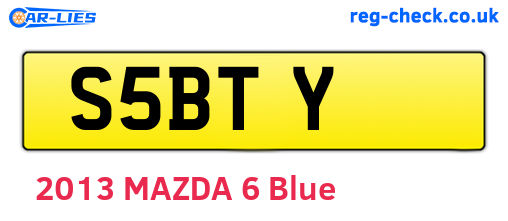 S5BTY are the vehicle registration plates.