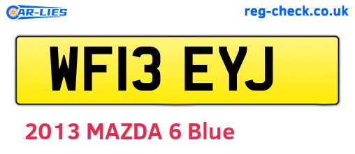 WF13EYJ are the vehicle registration plates.