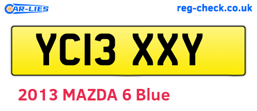 YC13XXY are the vehicle registration plates.