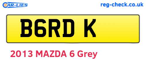 B6RDK are the vehicle registration plates.