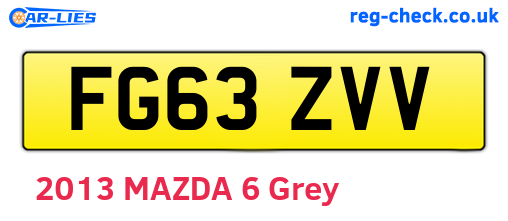 FG63ZVV are the vehicle registration plates.