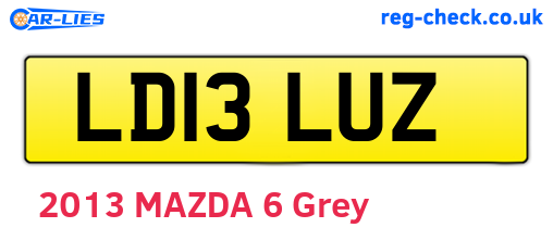 LD13LUZ are the vehicle registration plates.