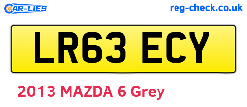 LR63ECY are the vehicle registration plates.